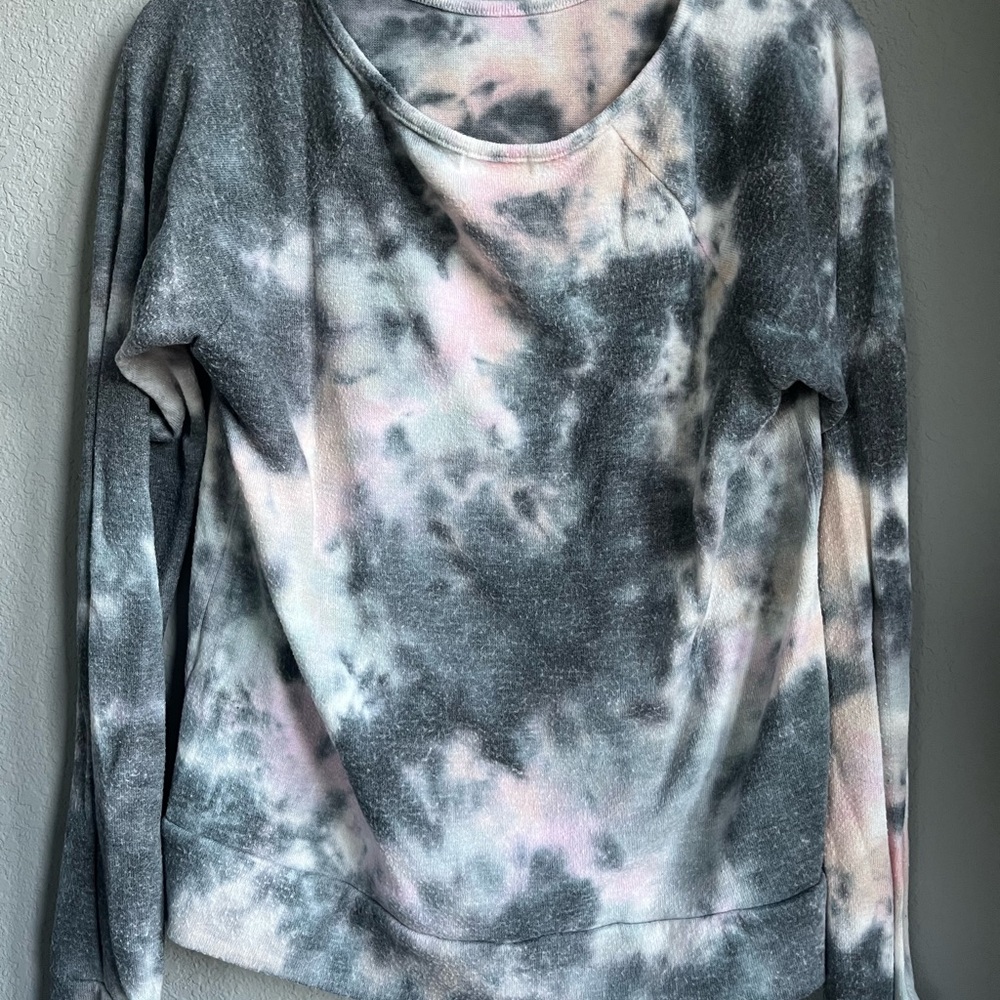 LUCCA Women’s Tie-Dye Pajama Top (Medium)